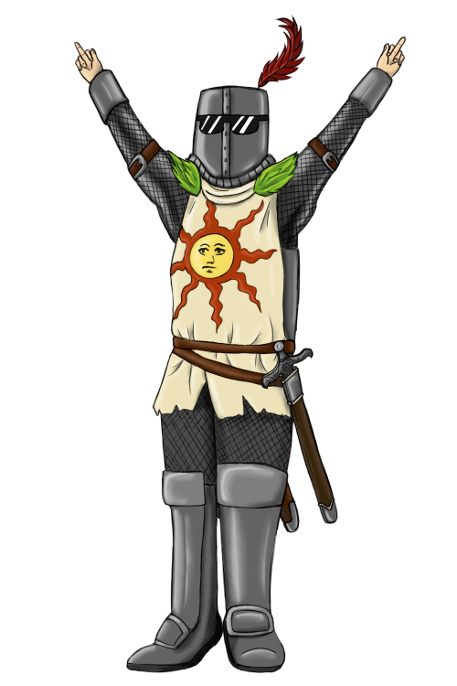 Digital drawing of Solaris from Dark Souls